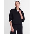 thumbnail image 1 of Athletic Works Women's Quarter Zip Fleece Sweatshirt, Sizes XS-XXXL, 1 of 5
