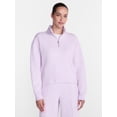 thumbnail image 1 of Athletic Works Women's Quarter Zip Fleece Sweatshirt, Sizes XS-XXXL, 1 of 6