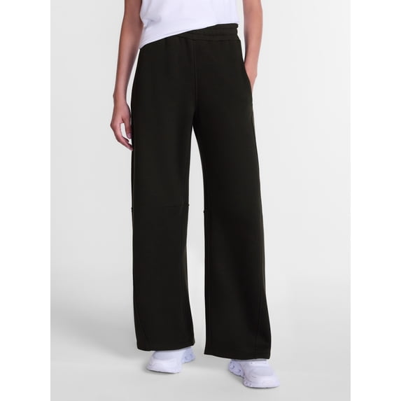 Athletic Works Women's and Women's Plus Barrel Leg Fleece Pants, 28.5" Inseam, Sizes XS-4X
