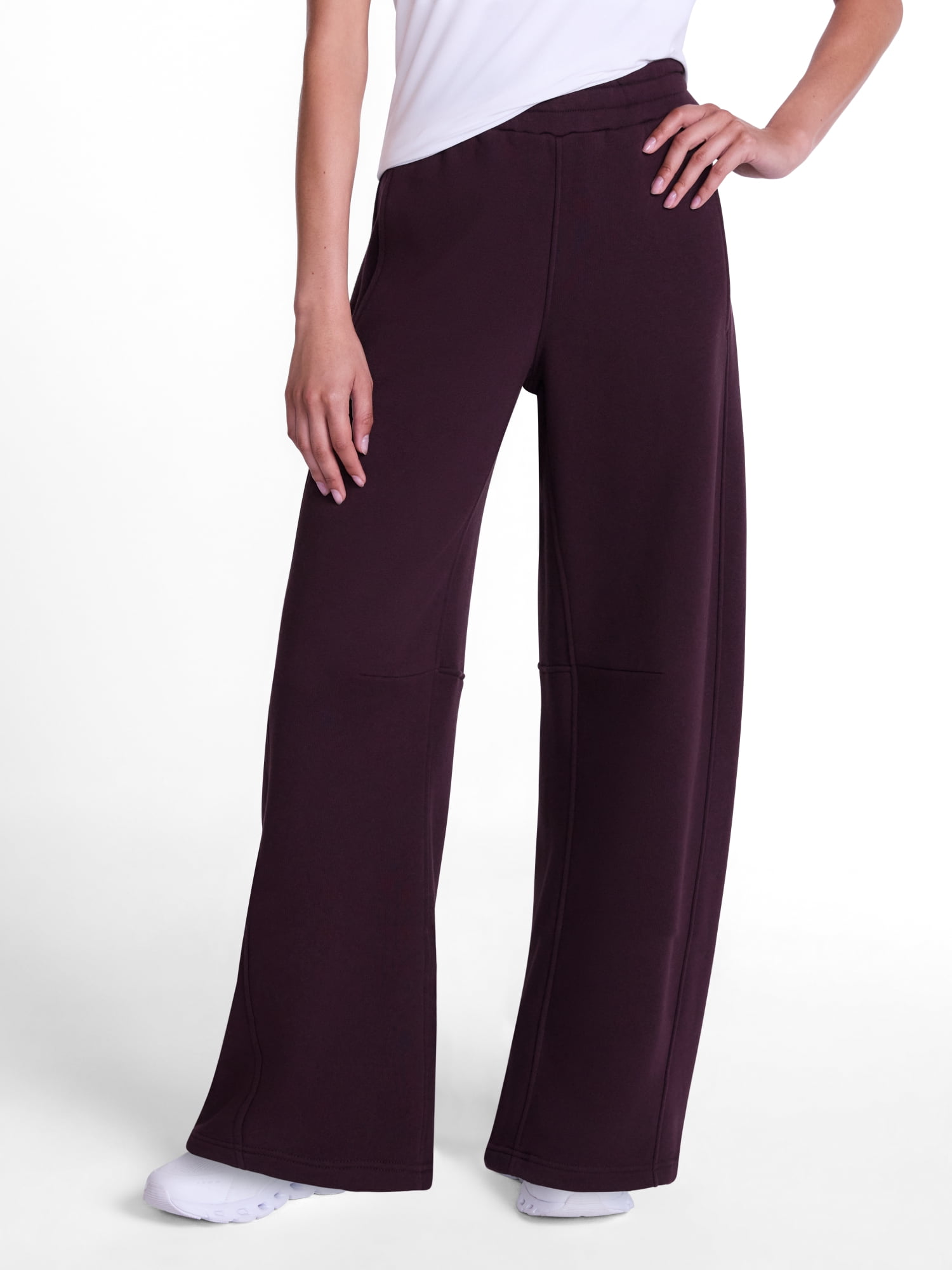 Athletic Works Women's and Women's Plus Barrel Leg Fleece Pants, 28.5" Inseam, Sizes XS-4X
