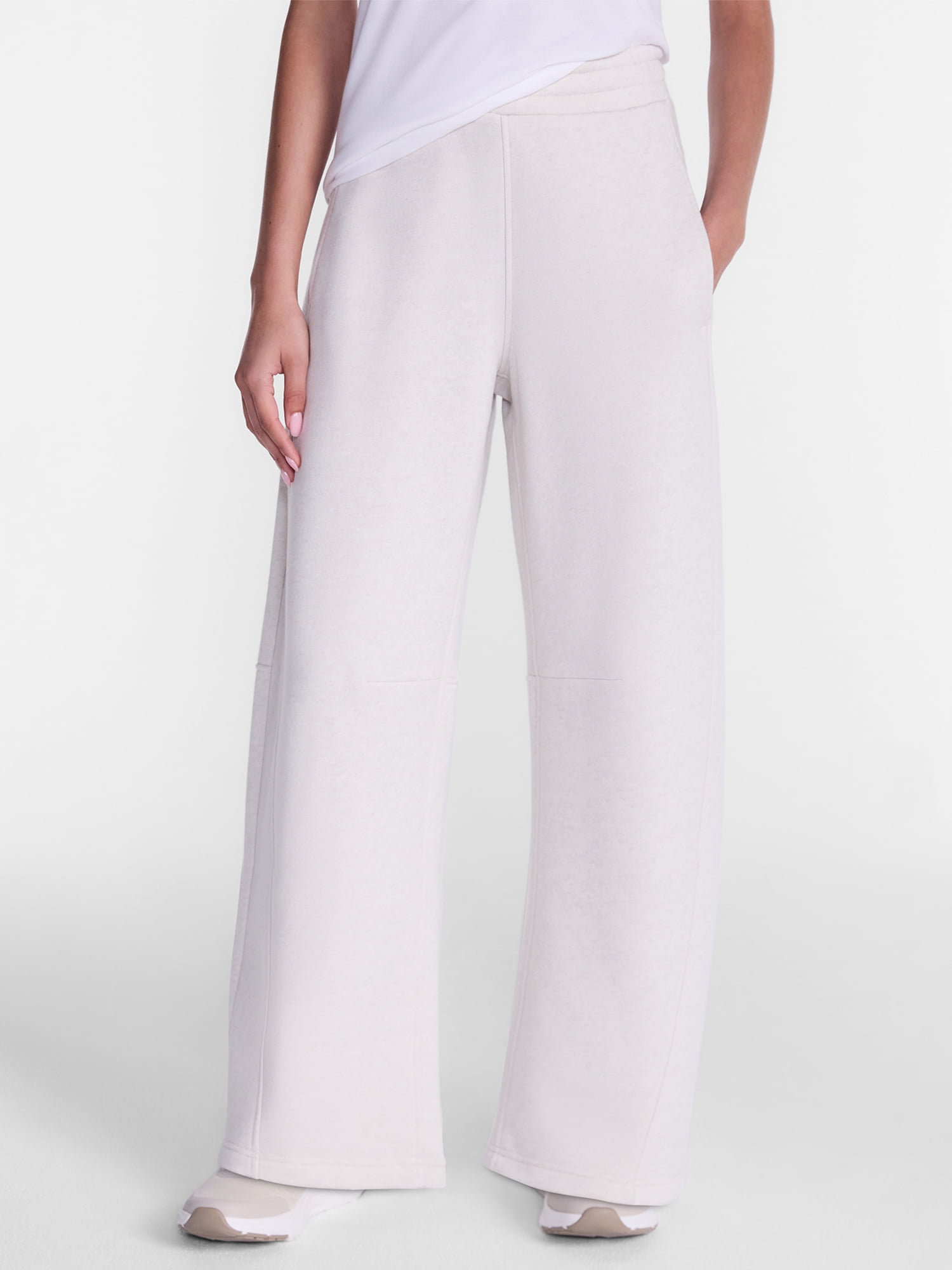 Athletic Works Women's and Women's Plus Barrel Leg Fleece Pants, 28.5" Inseam, Sizes XS-4X