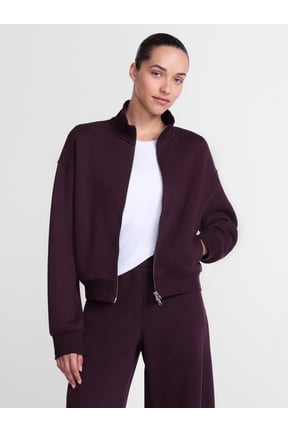 Women's and Women's Plus Premium Fleece Crop Bomber, Sizes XS-4X