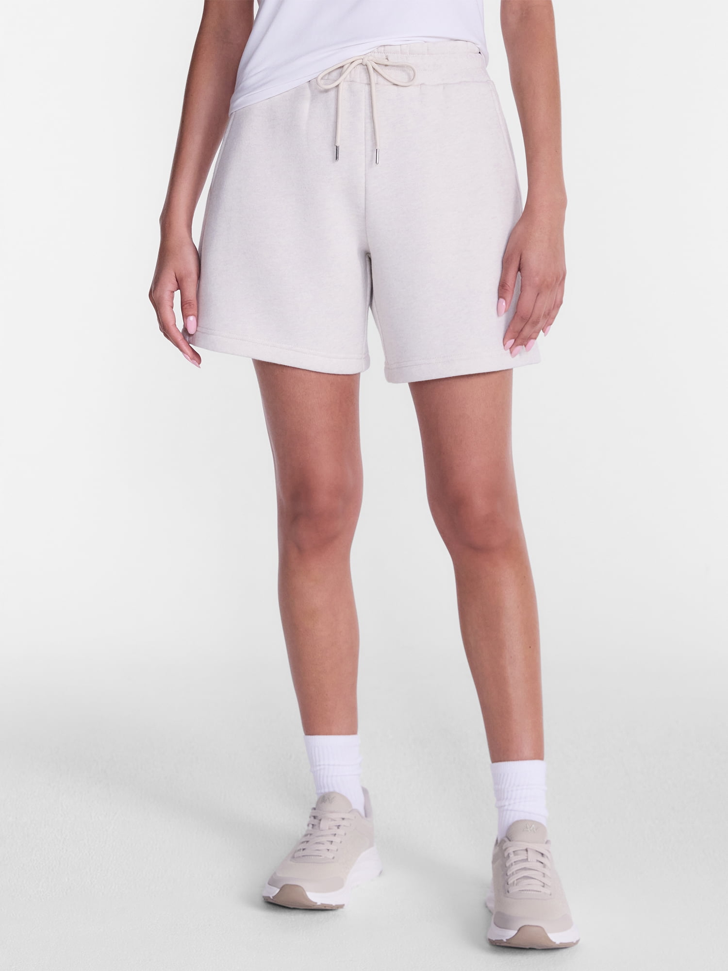 Athletic Works Women's Pull On Fleece Shorts, 6" Inseam, Sizes XS-XXXL