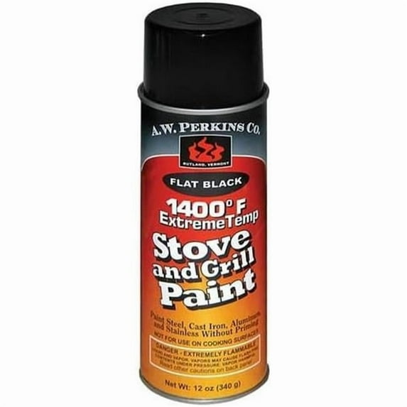AW Perkins 90 1400 deg C Stove Paint Spray - Black