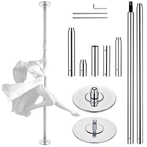 COSTWAY Barre de Pole Dance Hauteur Réglable 225-274CM Diamètre 45mm