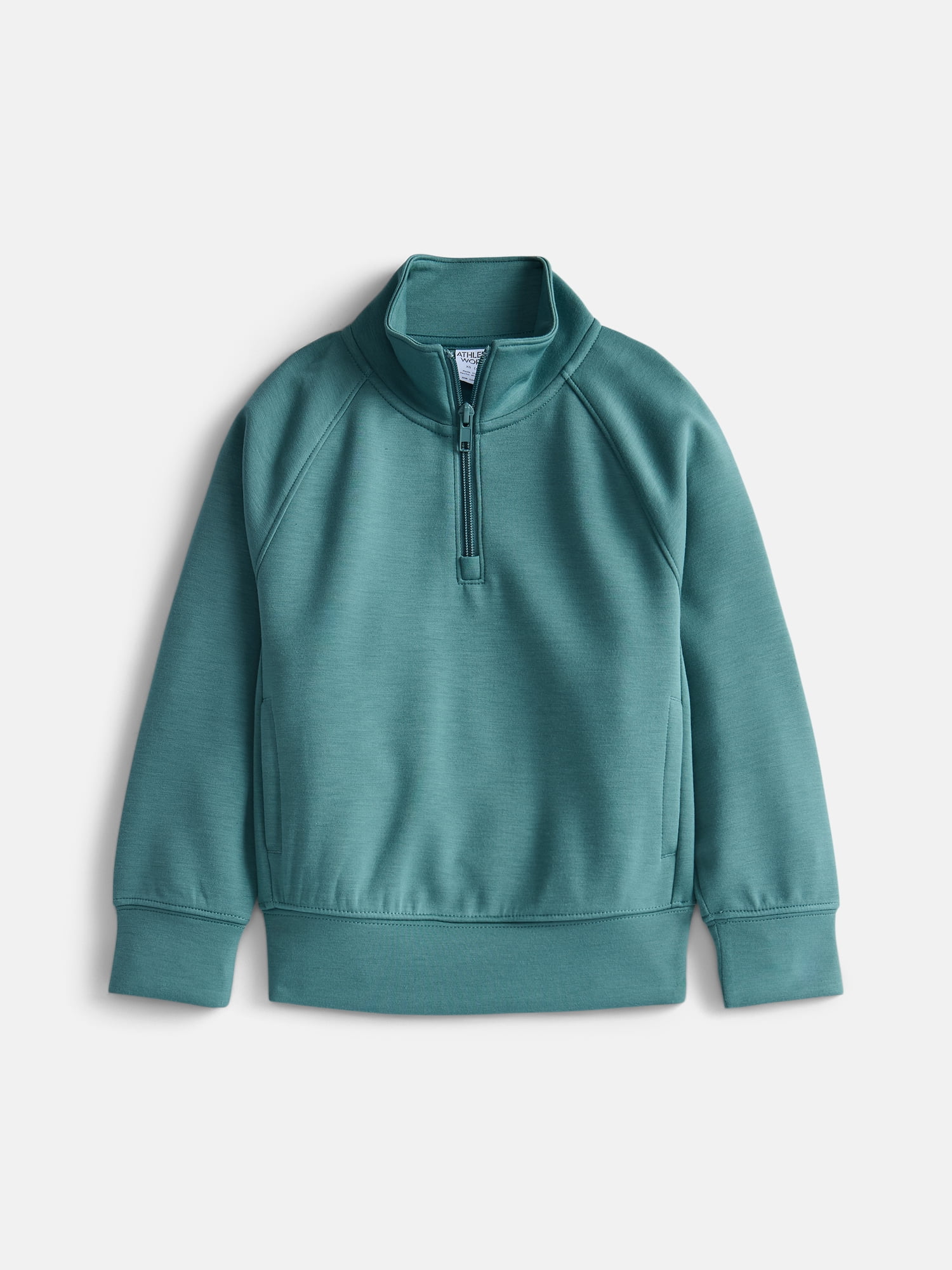Athletic Works Boys Scubaknit Quarter Zip Pullover, Sizes 4-18