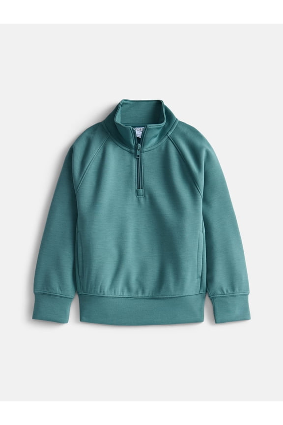 Boys Scubaknit Quarter Zip Pullover, Sizes 4-18