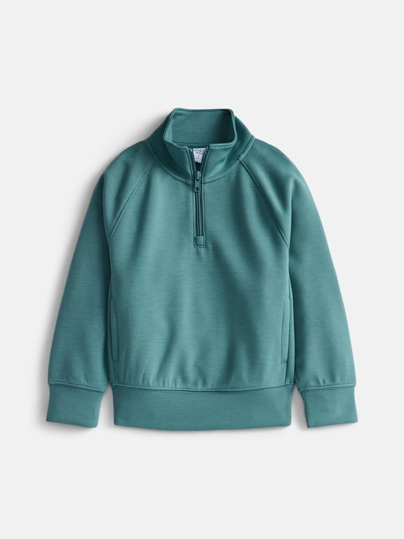 Boys Scubaknit Quarter Zip Pullover, Sizes 4-18