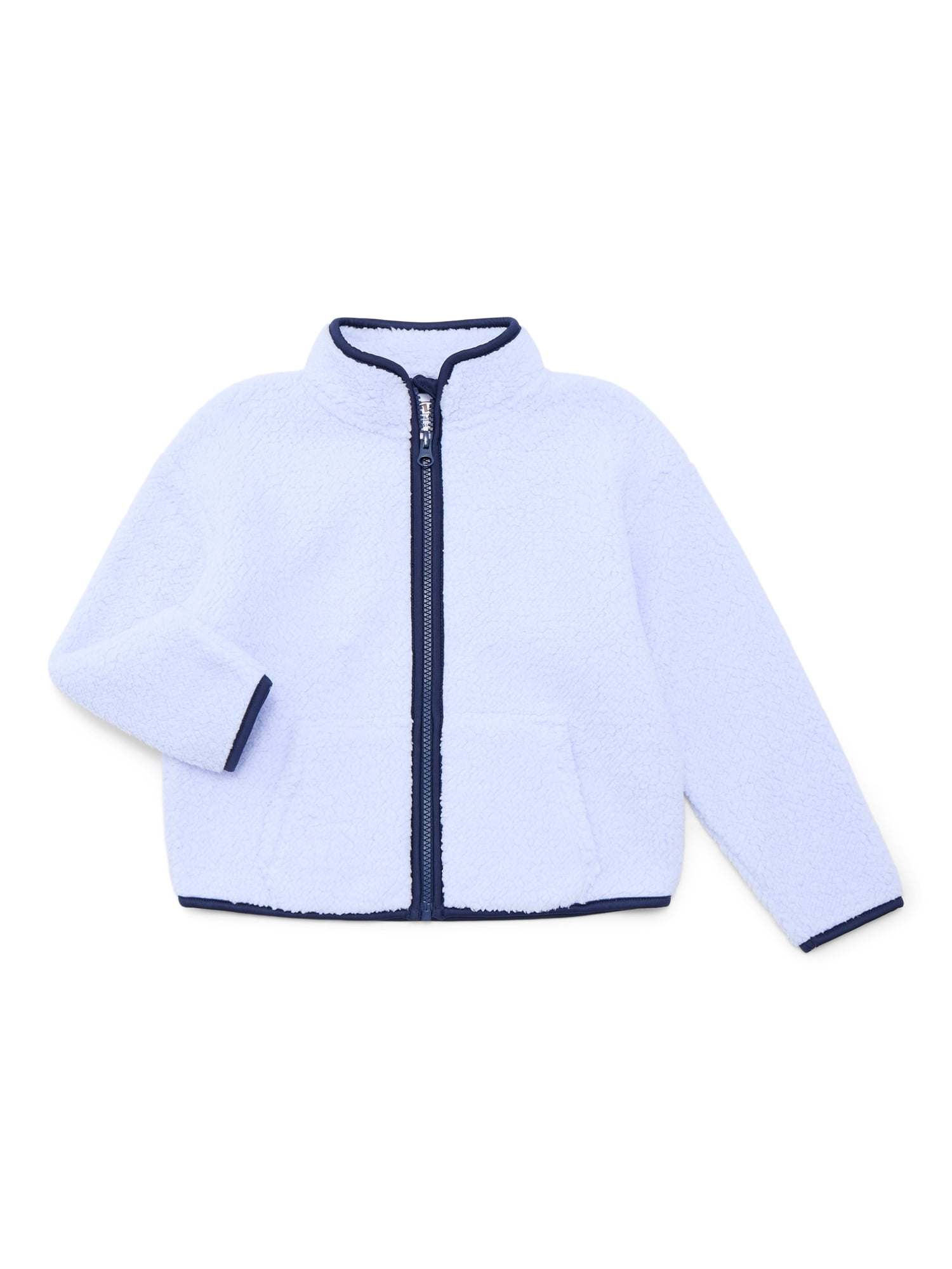 Athletic Works Girls Faux Shearling Zip Jacket, Sizes 4-18