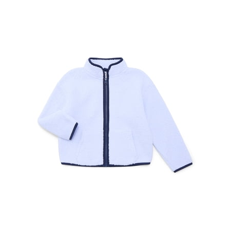 Athletic Works Girls Faux Shearling Zip Jacket, Sizes 4-18