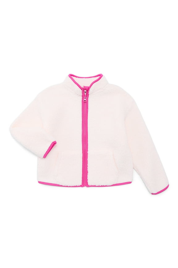 Girls Faux Shearling Zip Jacket, Sizes 4-18