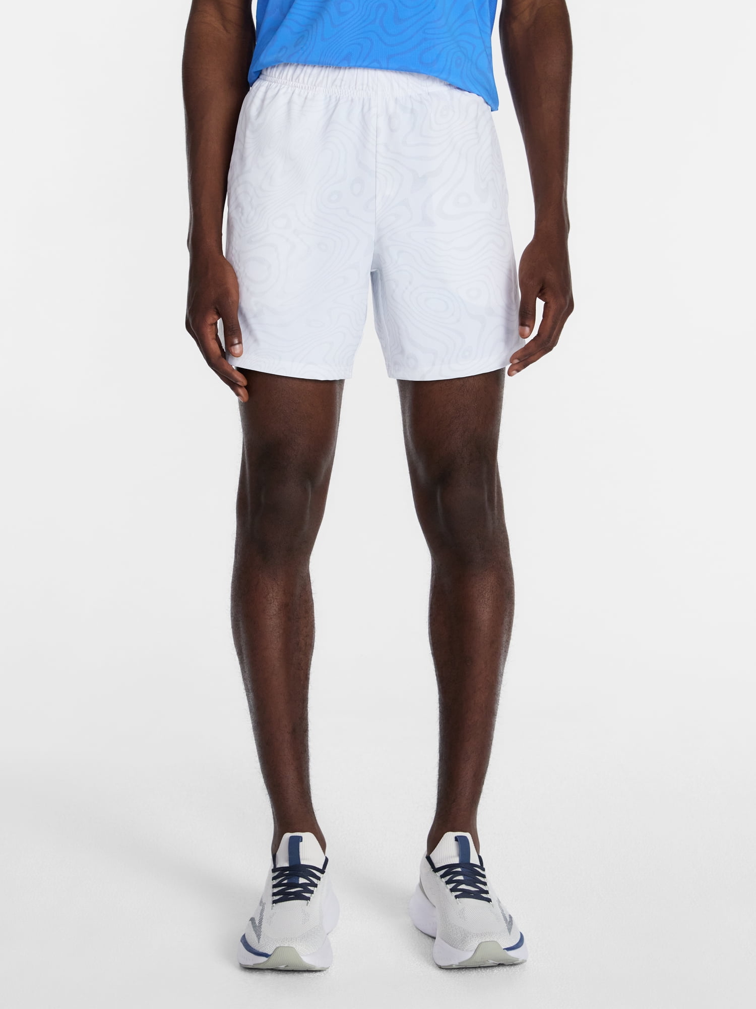 Athletic Works Men's Reflective Print Soccer Shorts, 6" Inseam, Sizes XS-3XL