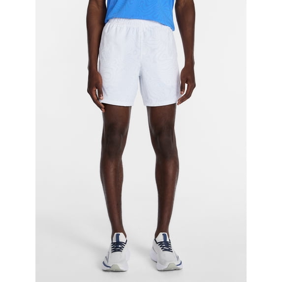 Athletic Works Men's Reflective Print Soccer Shorts, 6" Inseam, Sizes XS-3XL