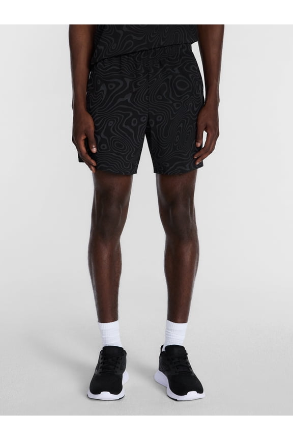 Men's Reflective Print Soccer Shorts, 6" Inseam, Sizes XS-3XL