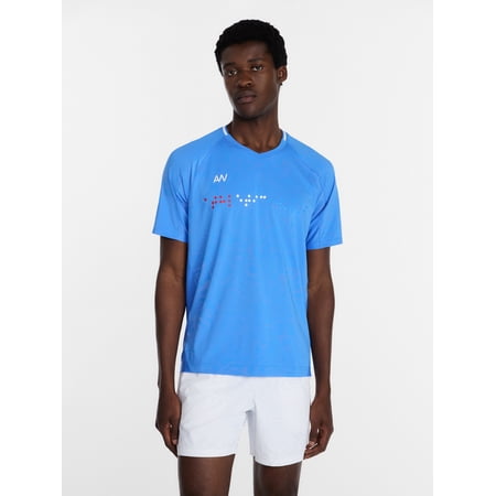 Athletic Works Men's Reflective Print Soccer Style Performance Shirt, Sizes XS-3XL