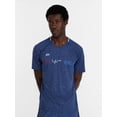 thumbnail image 1 of Athletic Works Men's Reflective Print Soccer Style Performance Shirt, Sizes XS-3XL, 1 of 6