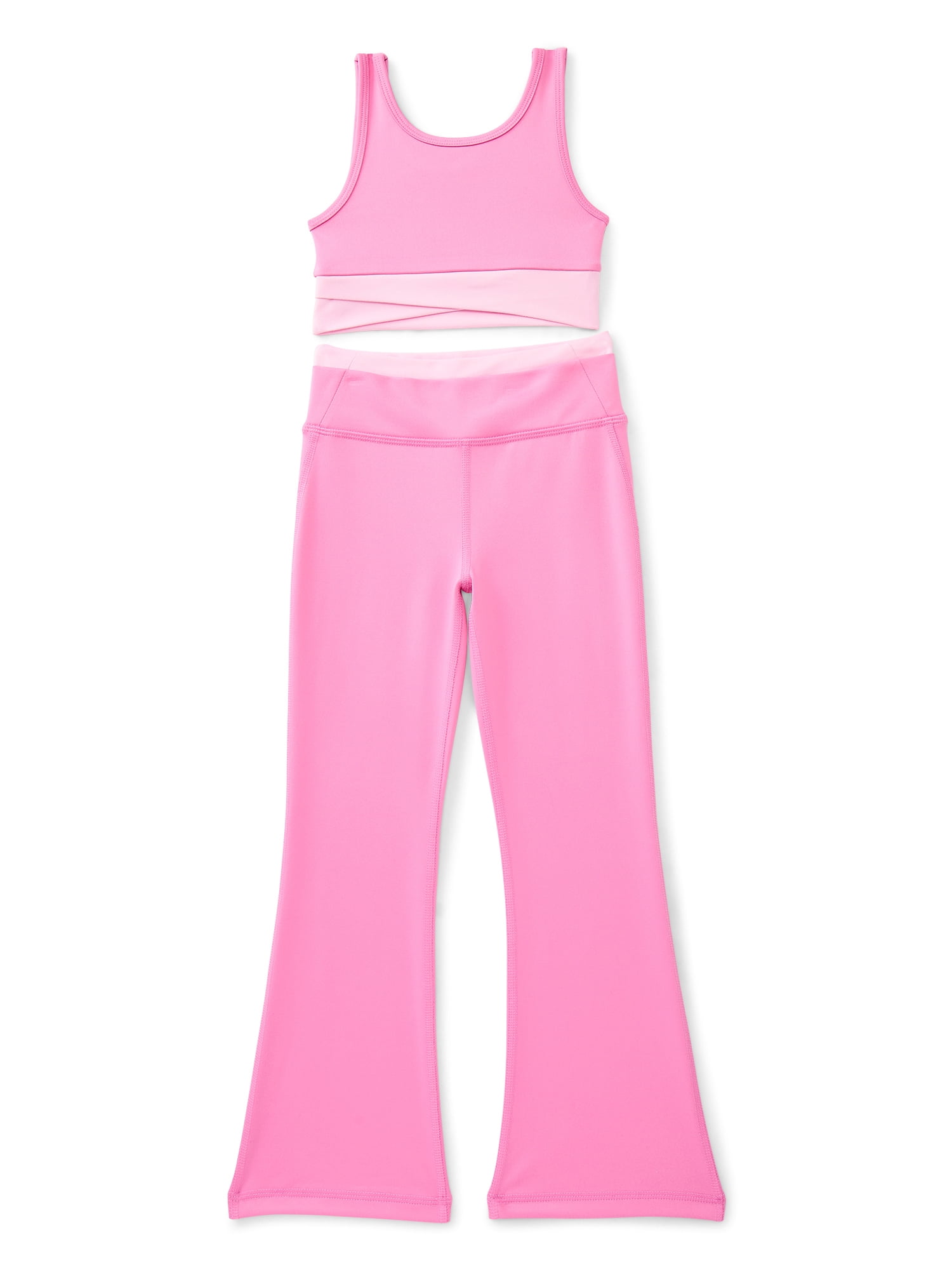 Athletic Works Girls Sports Bra and Leggings Set, 2-Piece, Sizes 4-18
