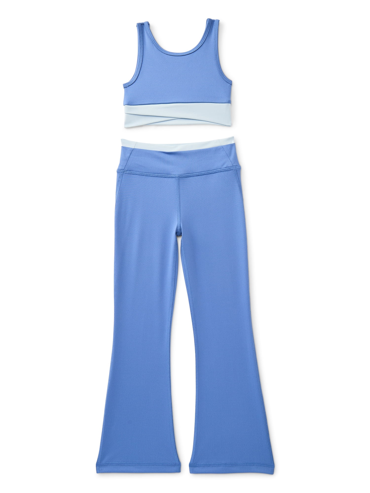 Athletic Works Girls Sports Bra and Leggings Set, 2-Piece, Sizes 4-18