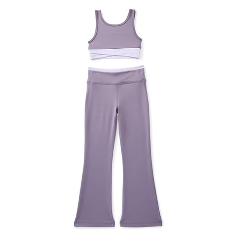 Girls Sports Bra and Leggings Set, 2-Piece, Sizes 4-18