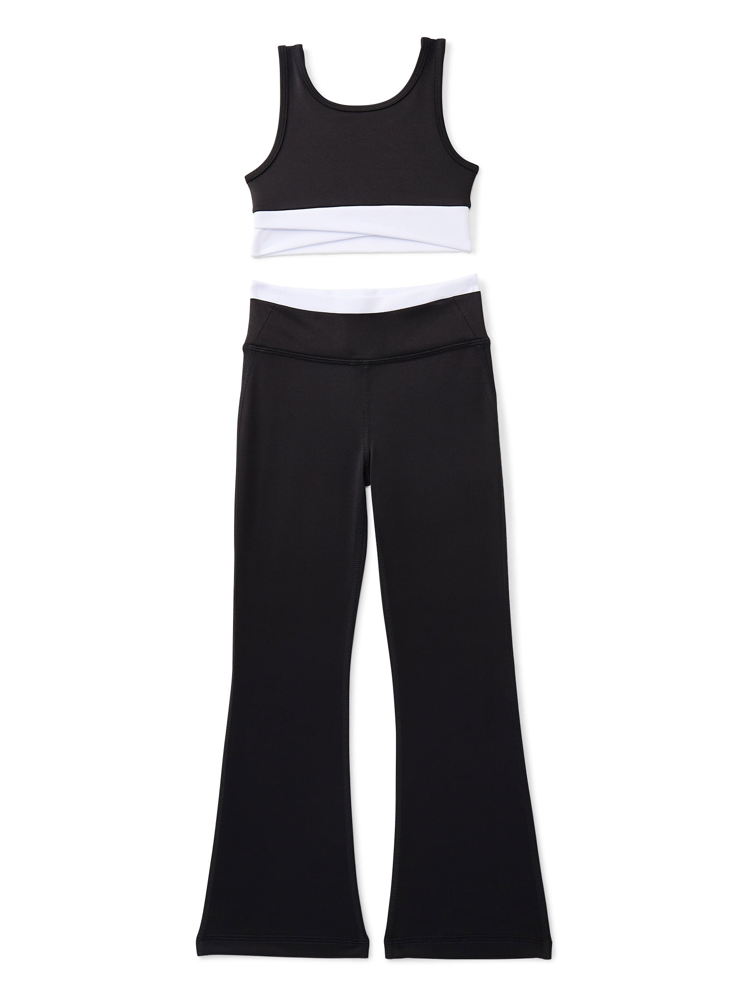 Athletic Works Girls Sports Bra and Leggings Set, 2-Piece, Sizes 4-18