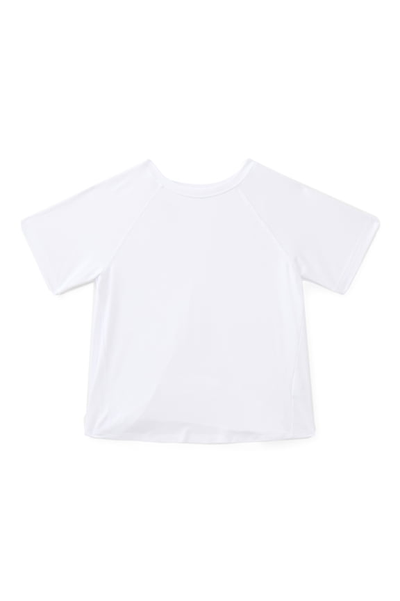 Girls Active Fashion Tee with Short Raglan Sleeves, Sizes 4-18 & Plus