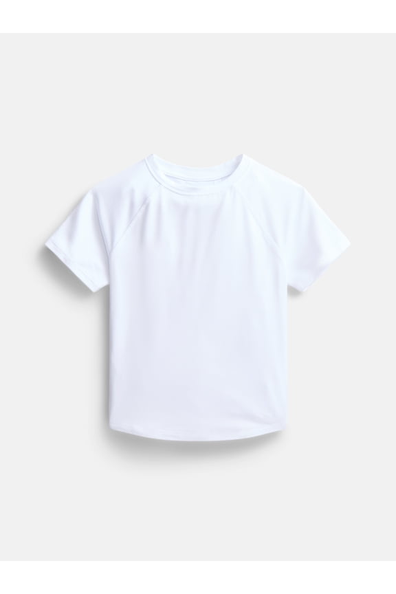 Girls Active Fashion Tee with Short Raglan Sleeves, Sizes 4-18 & Plus