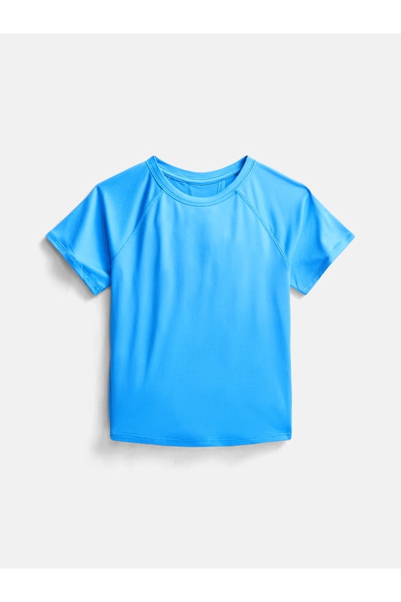 Girls Active Fashion Tee with Short Raglan Sleeves, Sizes 4-18 & Plus
