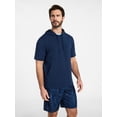 thumbnail image 1 of Athletic Works Men's and Big Men's Performance Coach Style Short Sleeve Hoodie Sweatshirt, Sizes XS-5XL, 1 of 5