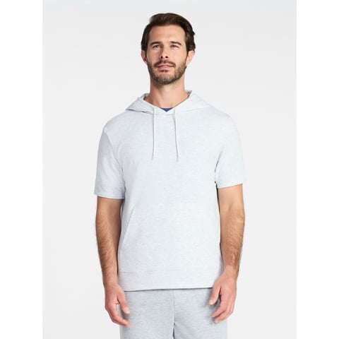Men's and Big Men's Performance Coach Style Short Sleeve Hoodie Sweatshirt, Sizes XS-5XL