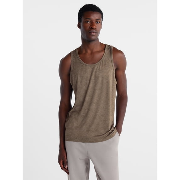 Athletic Works Men's Tonal Stripe Jersey Gym Tank Top, Sizes XS-4XLT