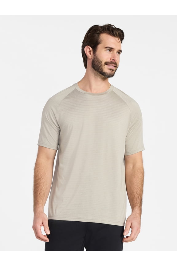 Men's Stripe Jersey Tee with Short Sleeves, Sizes S-3XL