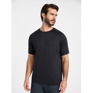 Camiseta de entrenamiento con rayas tonales para hombre, manga corta, tallas XS-4XLT