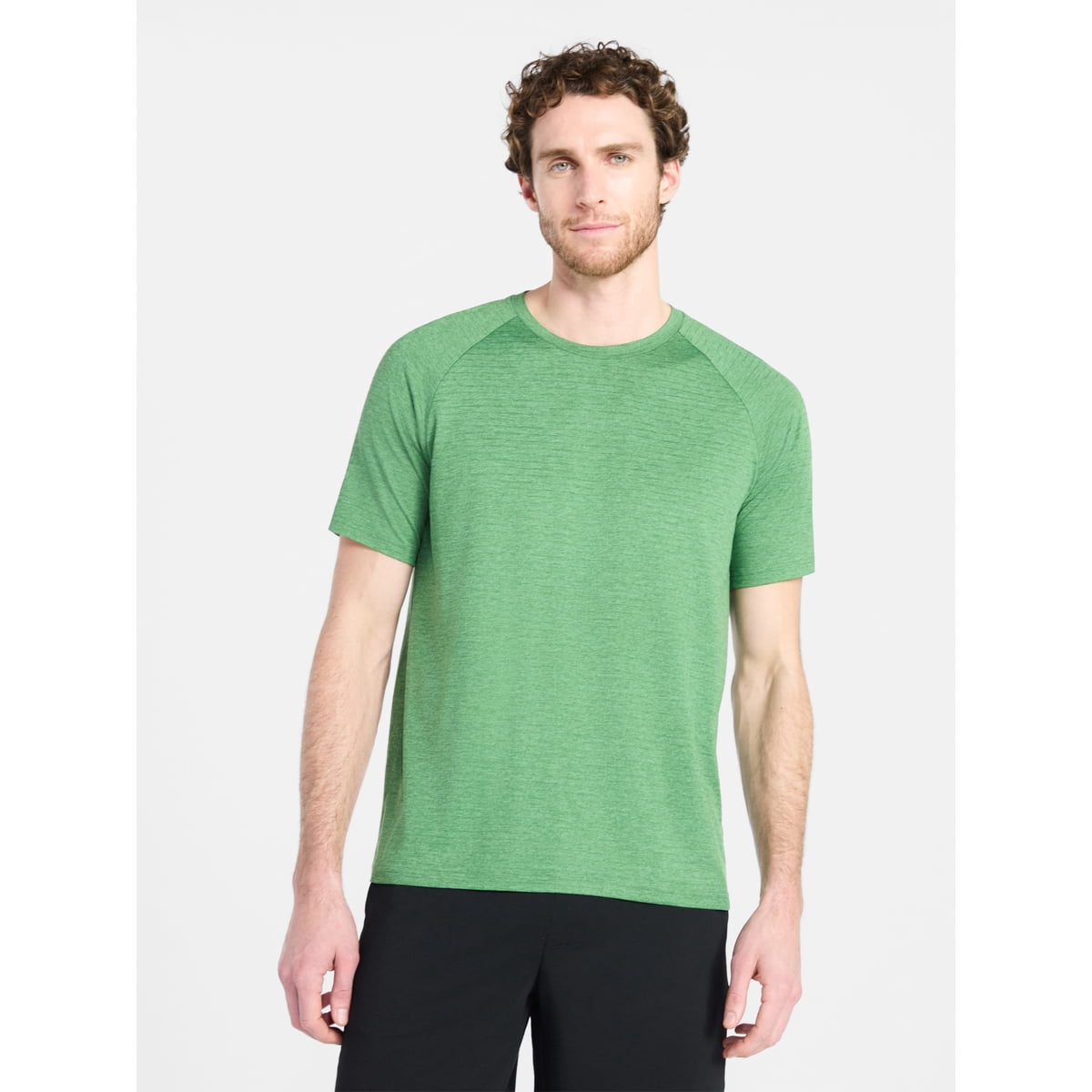 Men's Tonal Stripe Workout Shirt with Short Sleeves, Sizes XS-4XLT