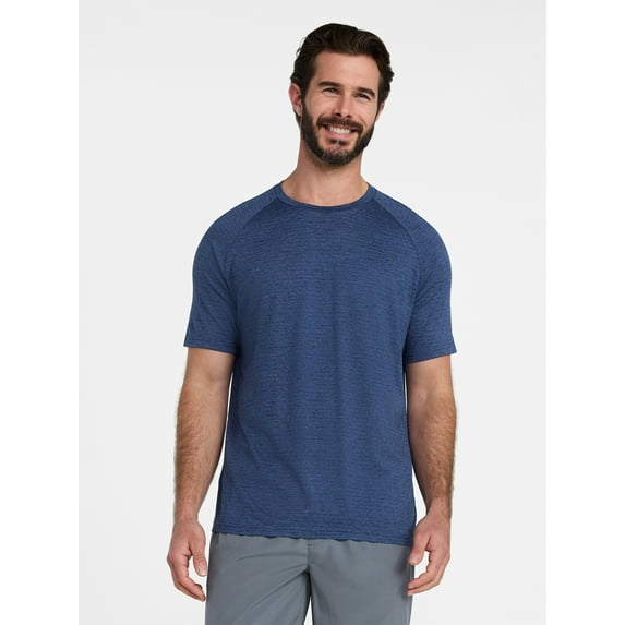 Athletic Works Men's and Big Men's Stripe Jersey Tee with Short Sleeves, Sizes XS-4XLT