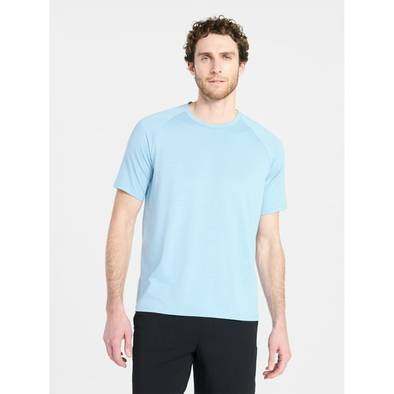 Athletic Works Men's and Big Men's Stripe Jersey Tee with Short Sleeves, Sizes S-5XLT