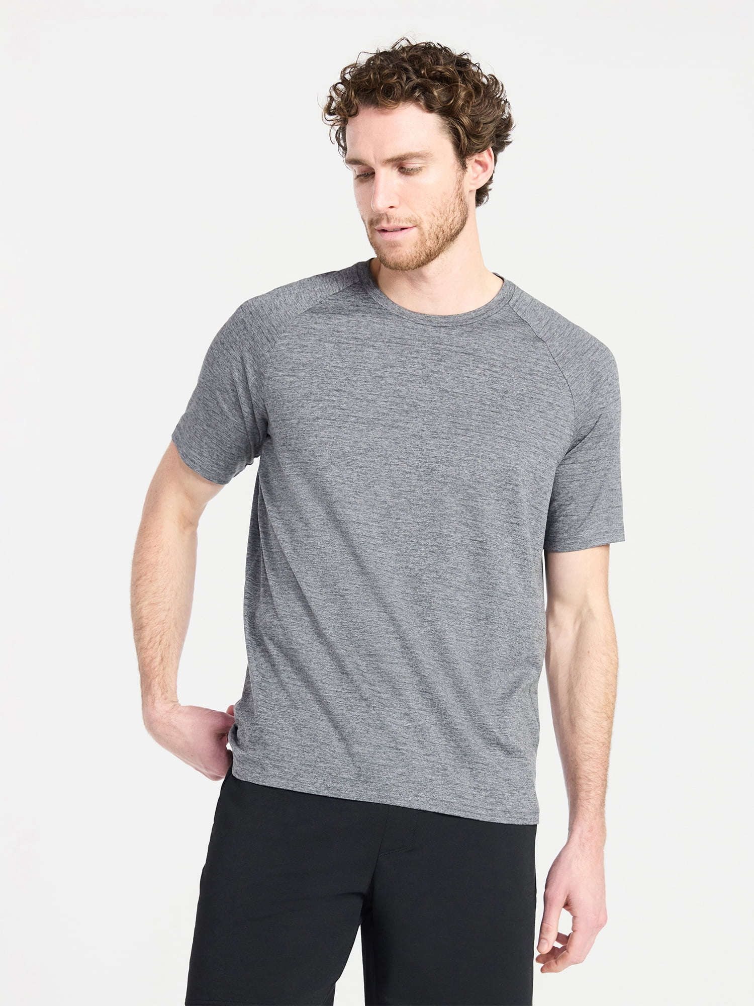 Athletic Works Men's and Big Men's Stripe Jersey Tee with Short Sleeves, Sizes XS-4XLT