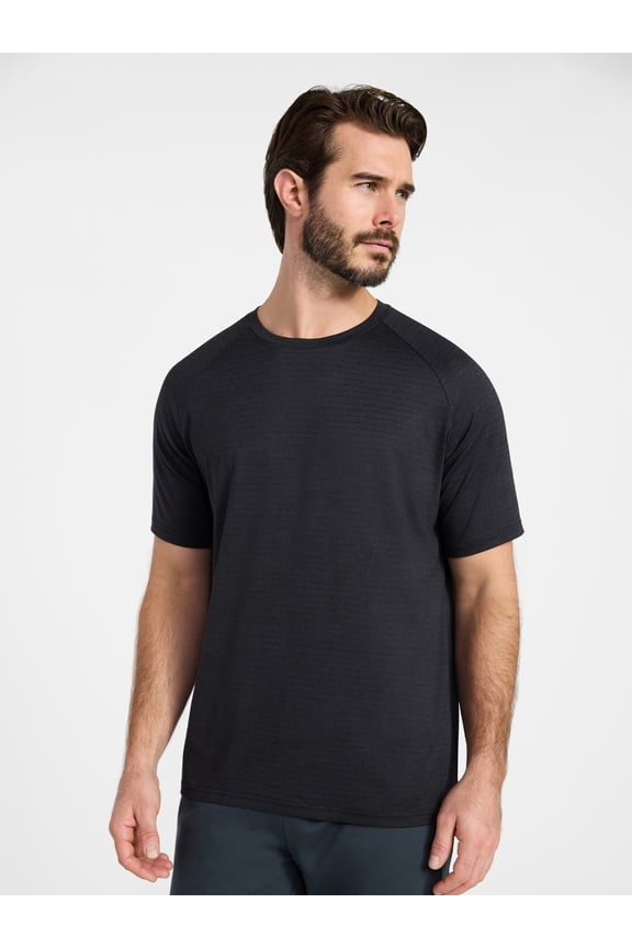 Men's Stripe Jersey Tee with Short Sleeves, Sizes S-3XL
