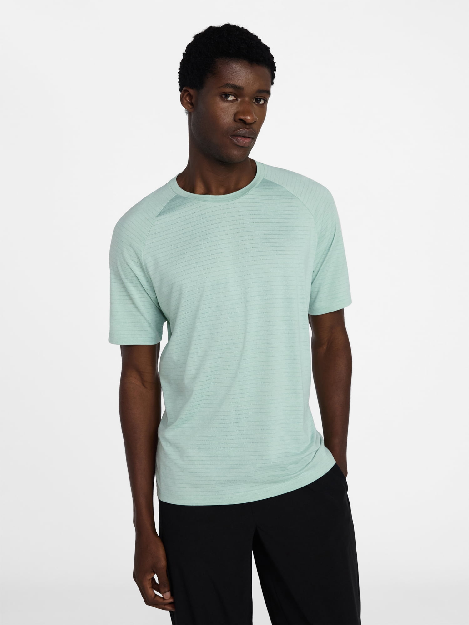 Athletic Works Men's and Big Men's Stripe Jersey Tee with Short Sleeves, Sizes XS-4XLT