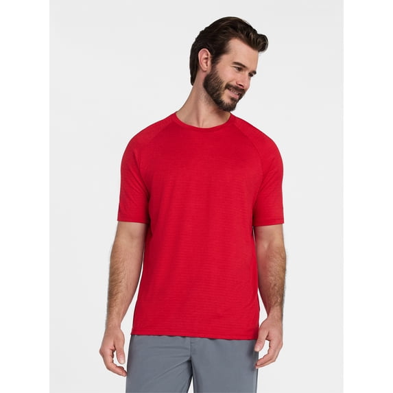 Athletic Works Men's and Big Men's Stripe Jersey Tee with Short Sleeves, Sizes XS-4XLT