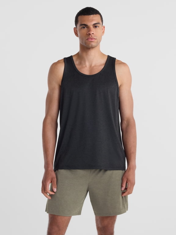 Men's Tonal Stripe Jersey Tank Top, Size XS-4XLT