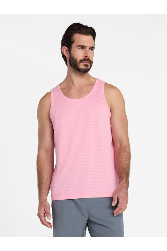 Men's and Big Men's Stripe Jersey Active Tank Top, Sizes S-3XL