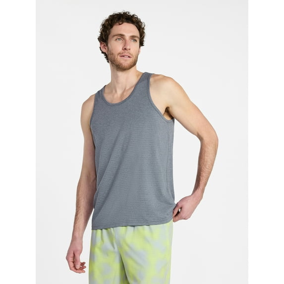 Athletic Works Men's and Big Men's Stripe Jersey Active Tank Top, Sizes S-3XL