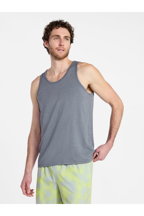 Men's and Big Men's Stripe Jersey Active Tank Top, Sizes S-3XL