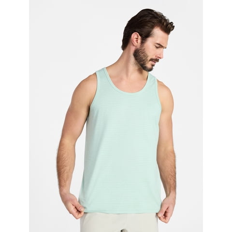 Men's and Big Men's Stripe Jersey Active Tank Top, Sizes S-3XL