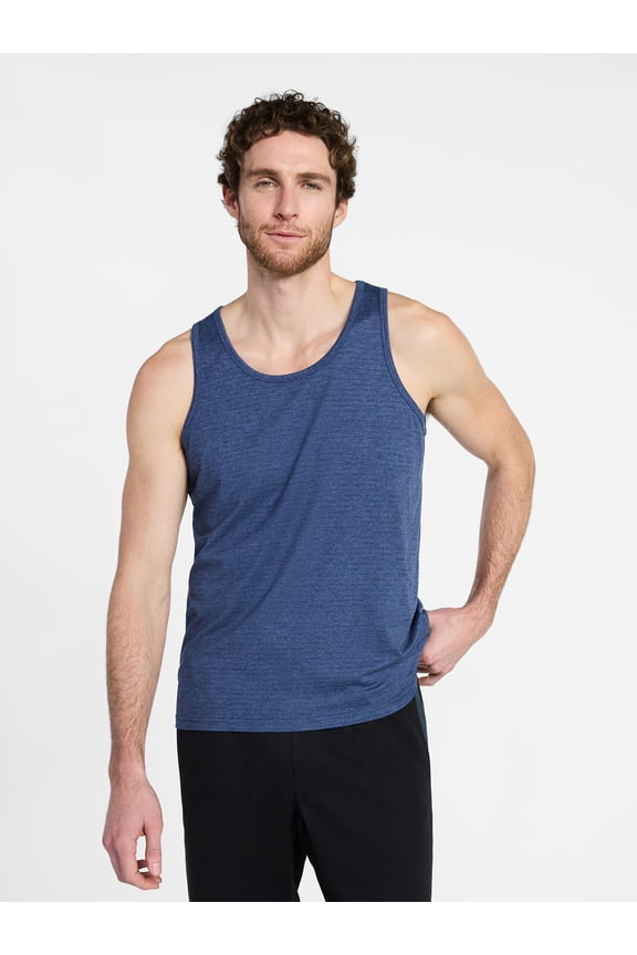 Men's and Big Men's Stripe Jersey Active Tank Top, Sizes S-3XL