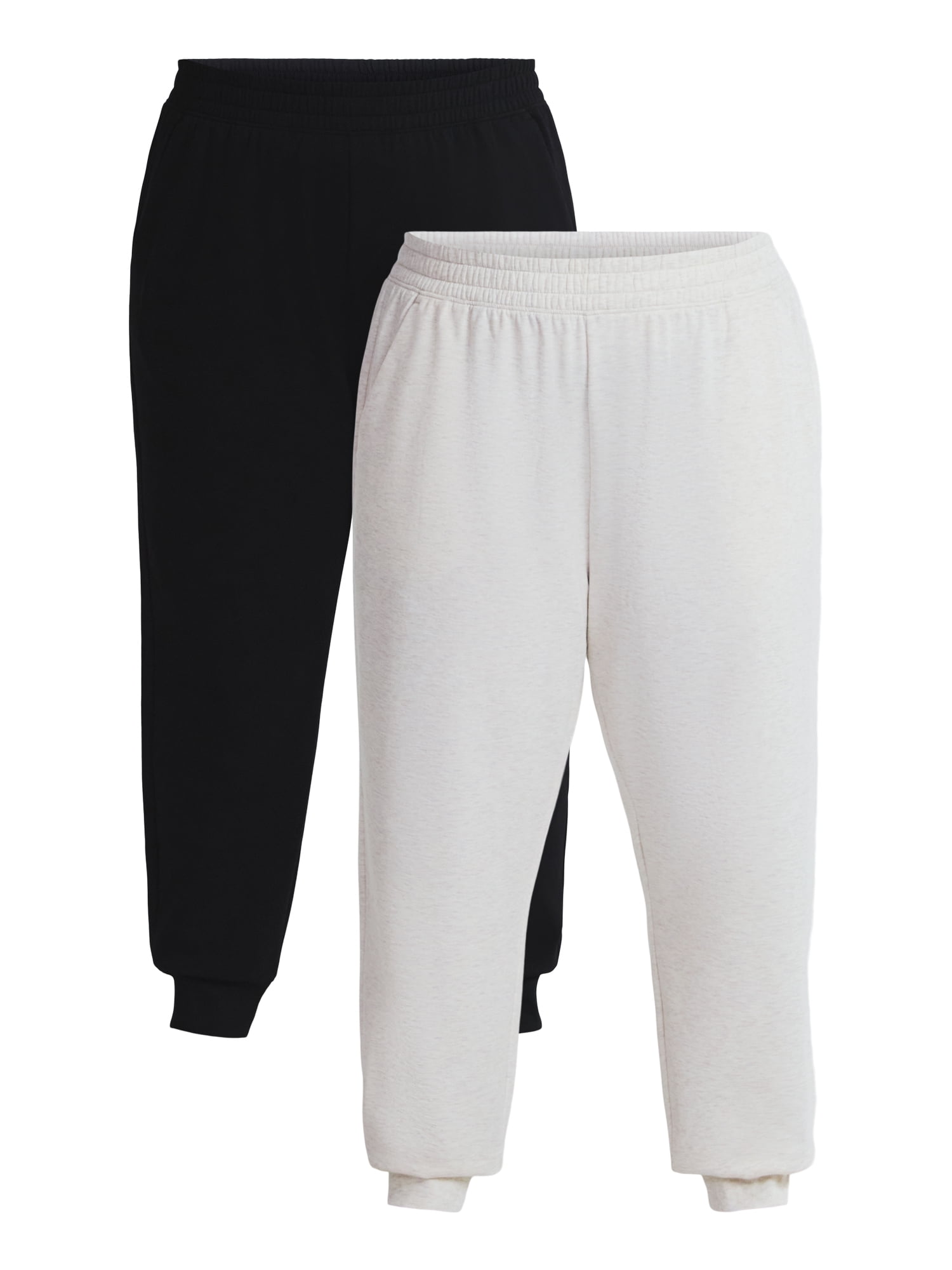Athletic Works Women's Plus 2-Pack Super Soft Jogger, Sizes 1X-4X