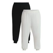 ATHLETIC WORKS Women's Plus 2-Pack Super Soft Jogger, Sizes 1X-4X