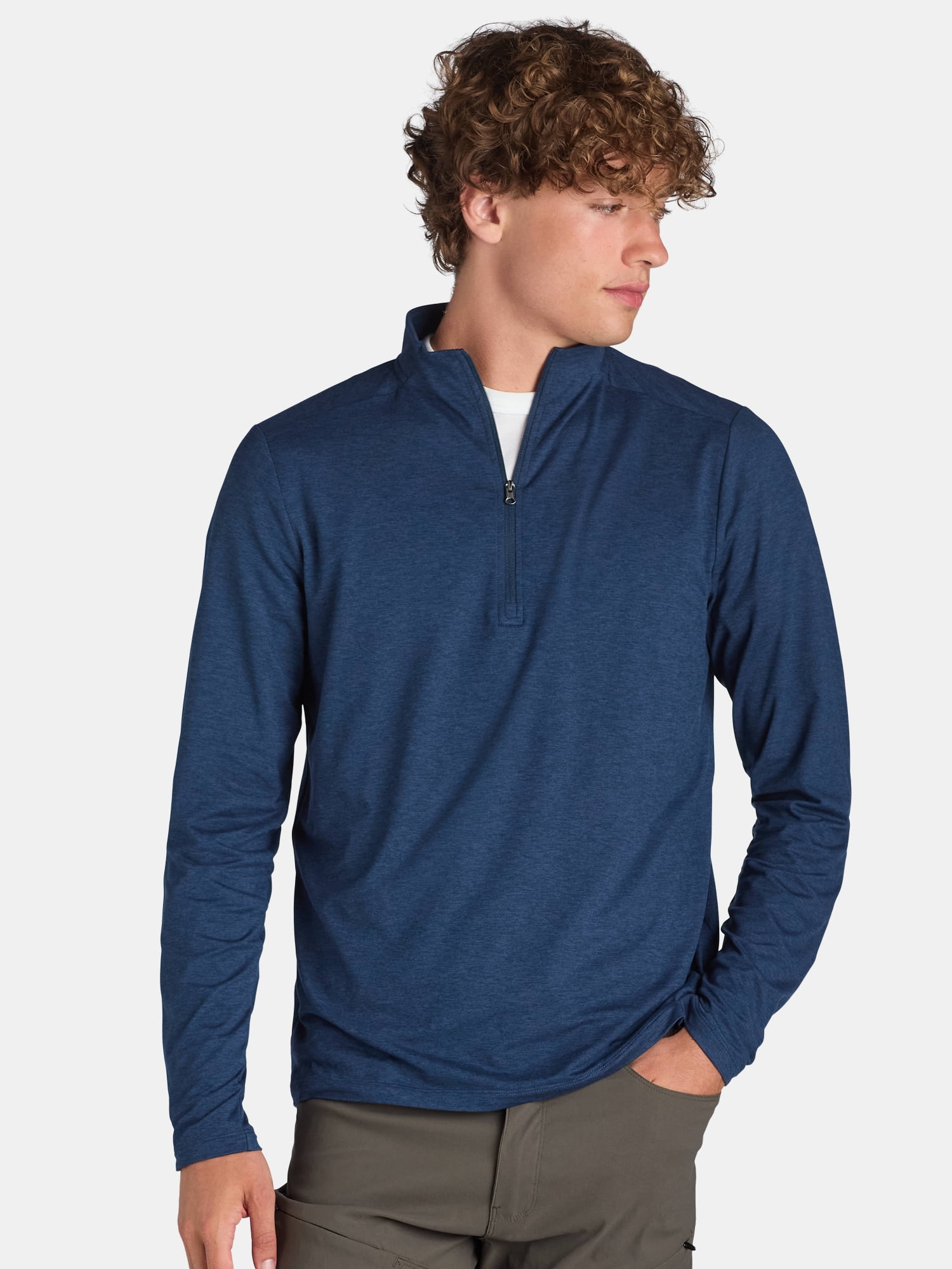 men's athletic half zip pullover