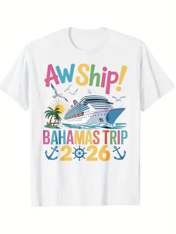 AW Ship Bahamas Trip 2026 Cruise Vacation T-Shirt Summer Beach Cruise Shirt For Men Women Family Group Travel Souvenir Gift