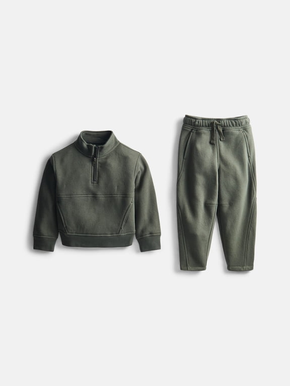 Toddler Boys Fleece Pullover and Barrel Leg Pants Set, 2 Piece, Sizes 12M-3T